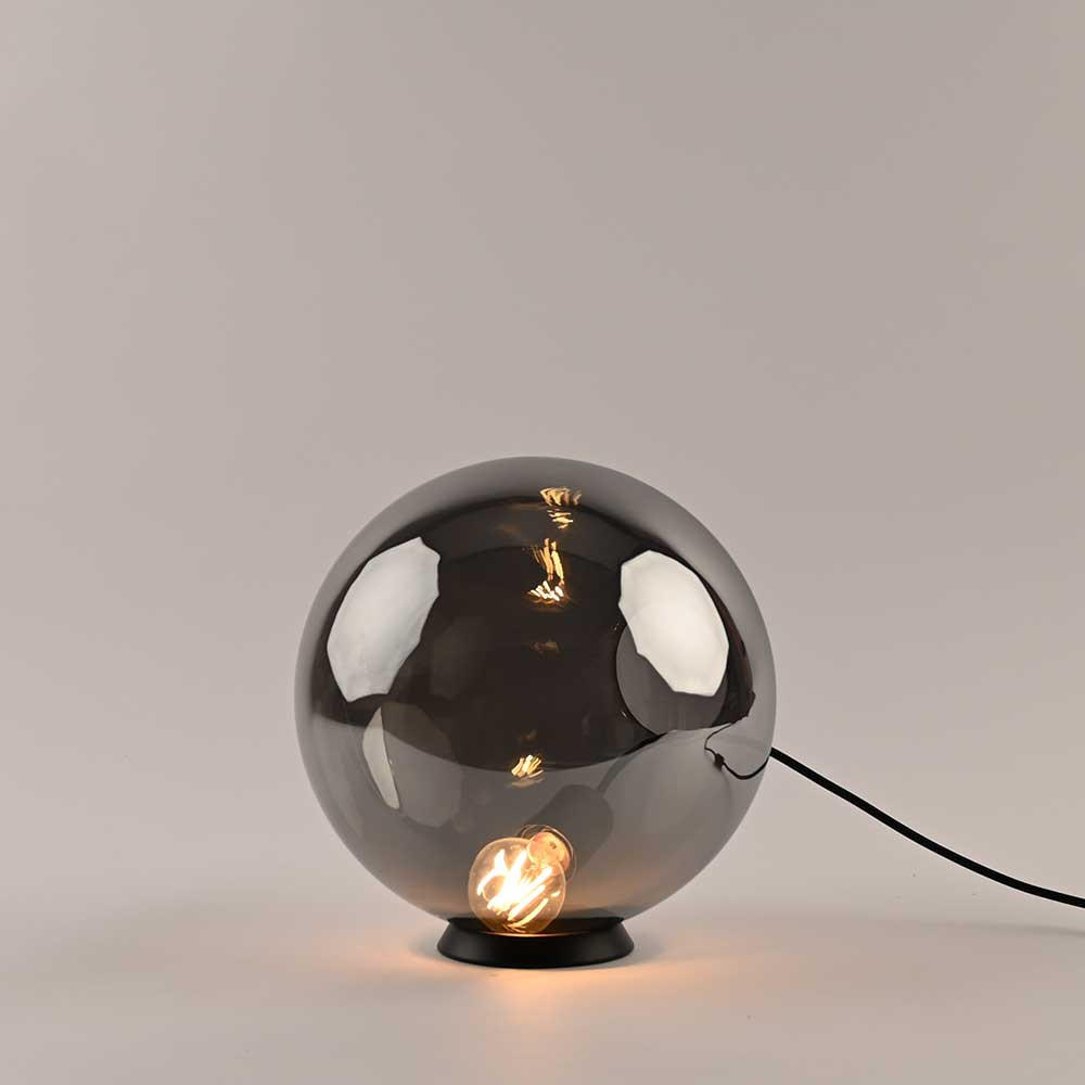 TISCHLAMPE Orb Rauch Ø 30cm - Anthrazit, Glas (30/30cm) - s.luce