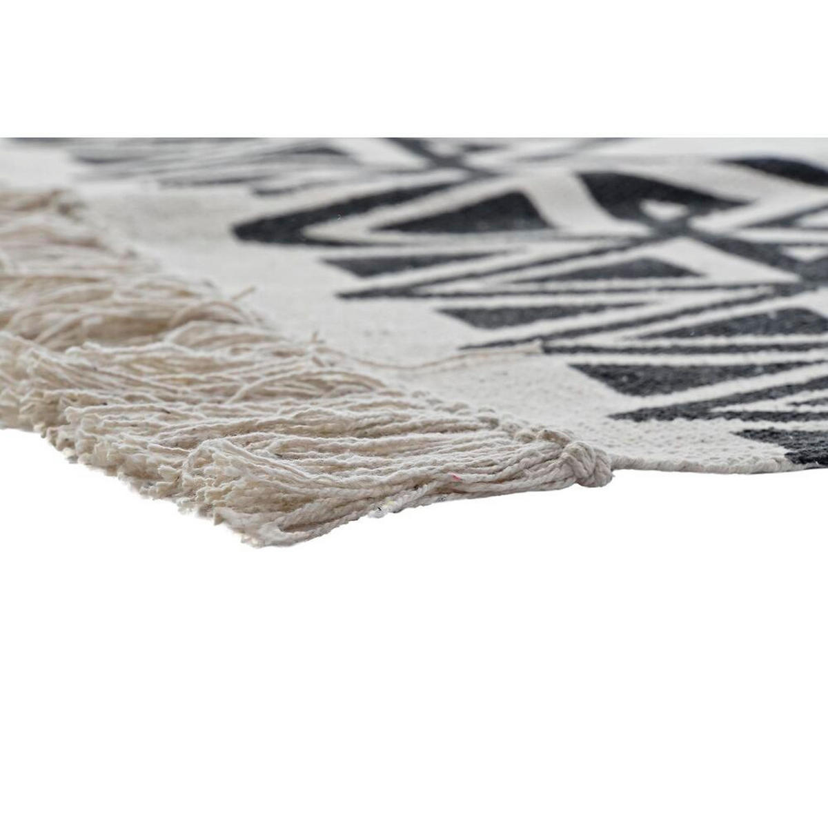 TEPPICH Schwarz Weiß Ikat (160 x 250 x 0,7 cm) - Multicolor, Textil (160/250cm) - DKD Home Decor