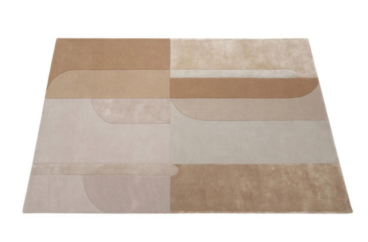 TEPPICH modern handgetuftet Wolle Viskose RICHMOND Beige 160 x 230 cm - Beige, Naturmaterialien (160/230cm) - Novatrend