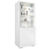 VITRINE Granada Weiß matt - Weiß, Holzwerkstoff (50/122.5/34.5cm) - Vladon