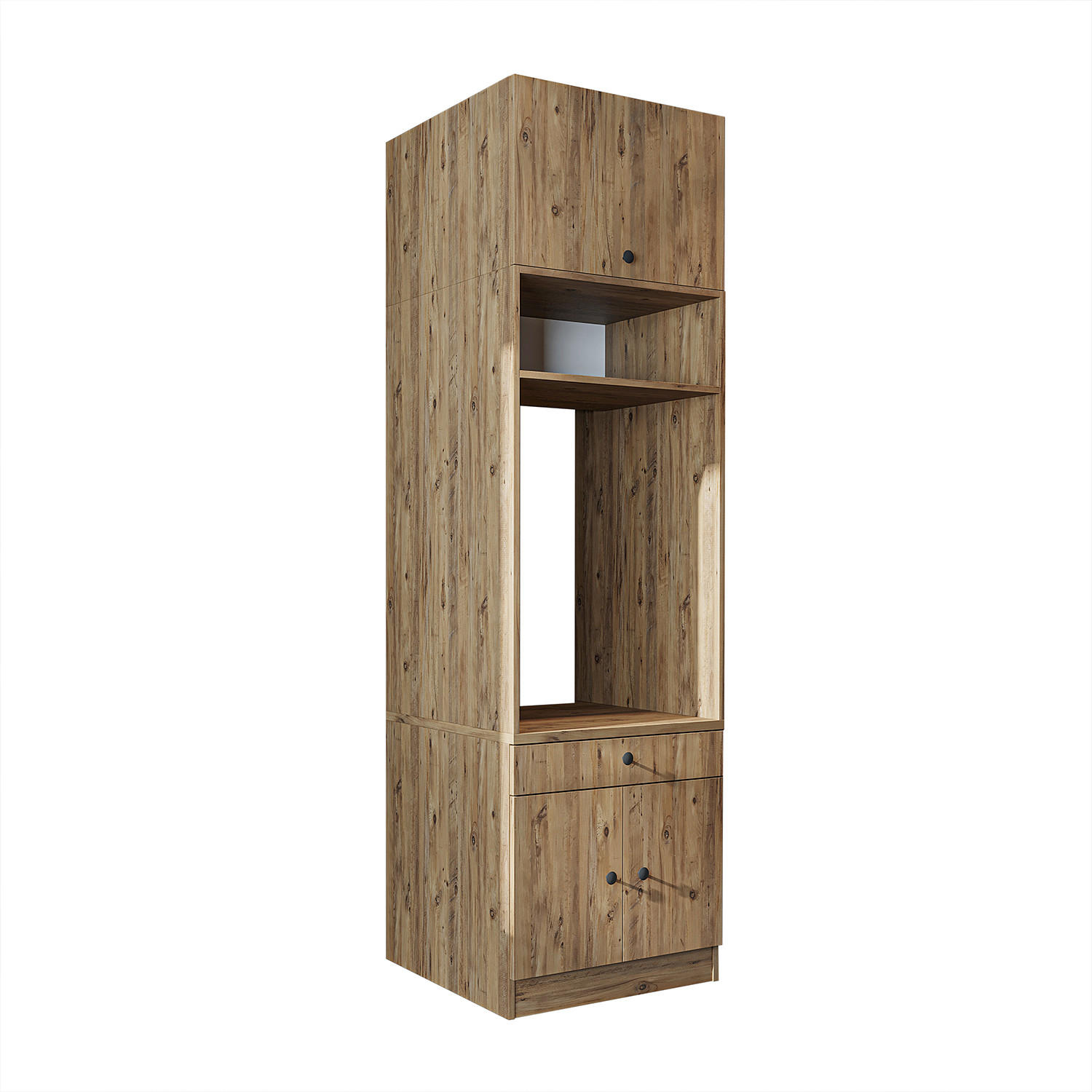 WASCHMASCHINENSCHRANK Serie 1 65cm Breit, 230cm Hoch - Eichefarben, Holzwerkstoff (65/230/67cm)