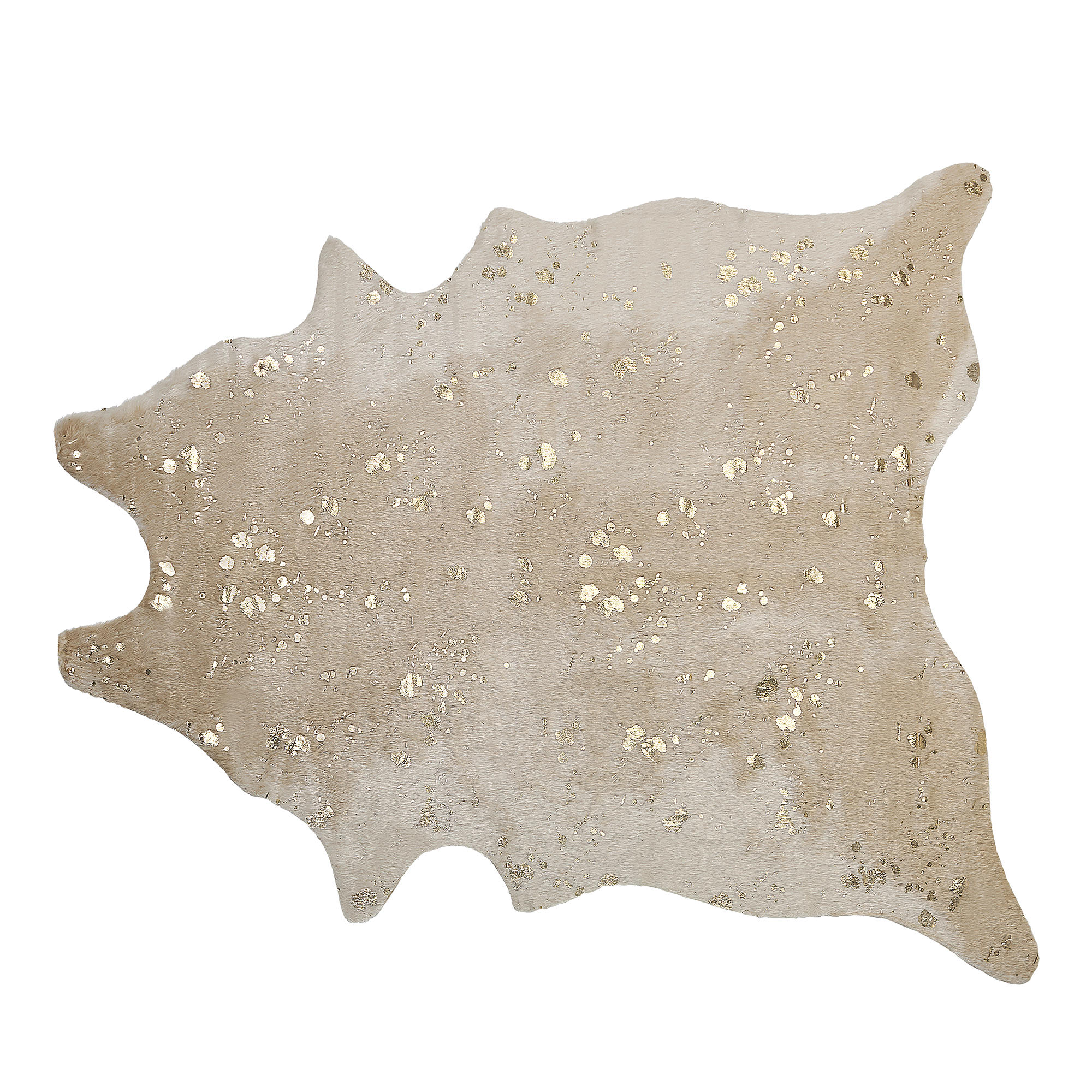Beliani Kunstfell-Teppich Beige, Gold 150x200 cm