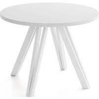ESSTISCH Ravero runder ausziehbarer, Weiß 100/100/77 cm - Weiß, Holz/Holzwerkstoff (100/100/77cm) - WFL GROUP