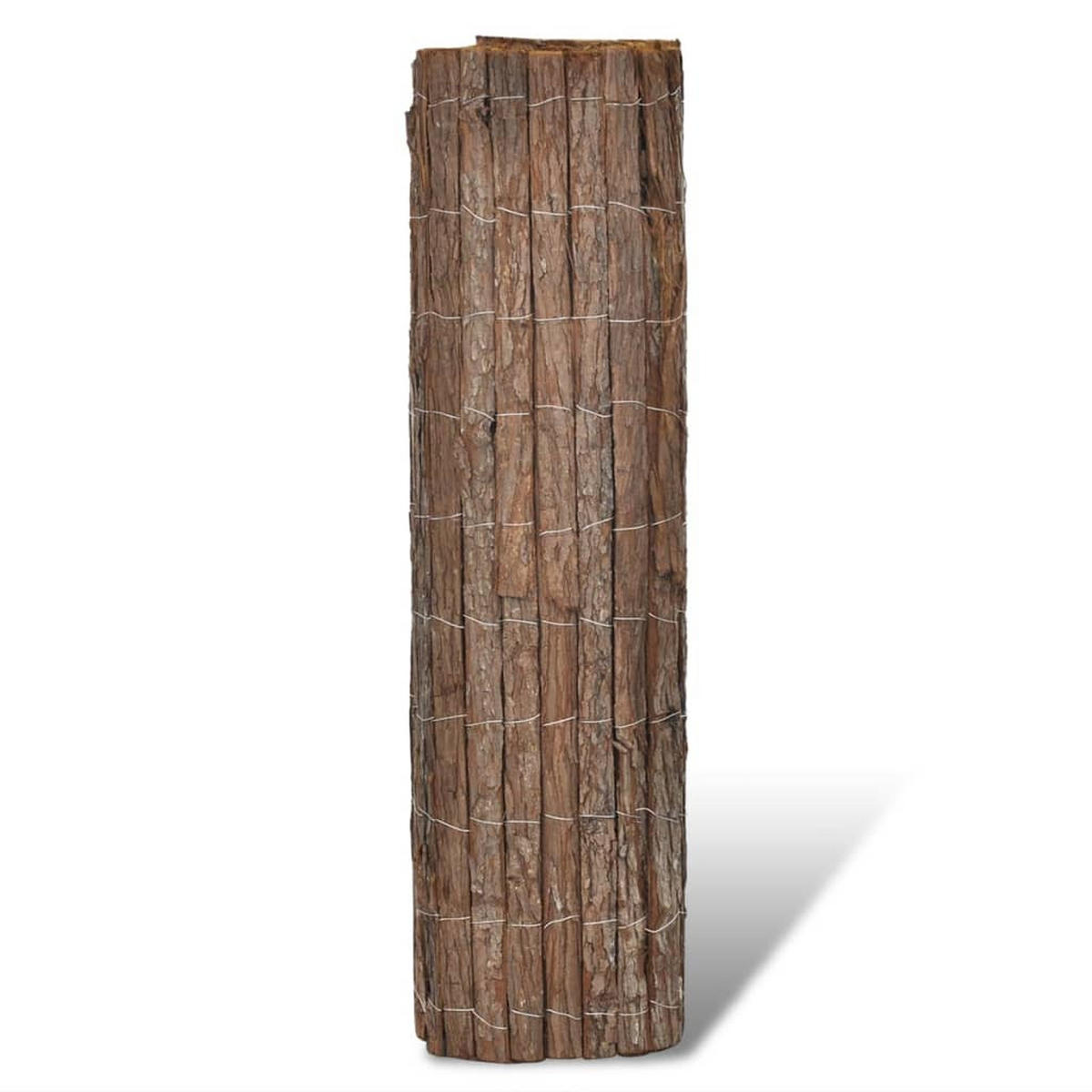 GARTENZAUN, Rindenzaun, 400/100 cm - Braun, Holz (0.1/100cm) - vidaXL