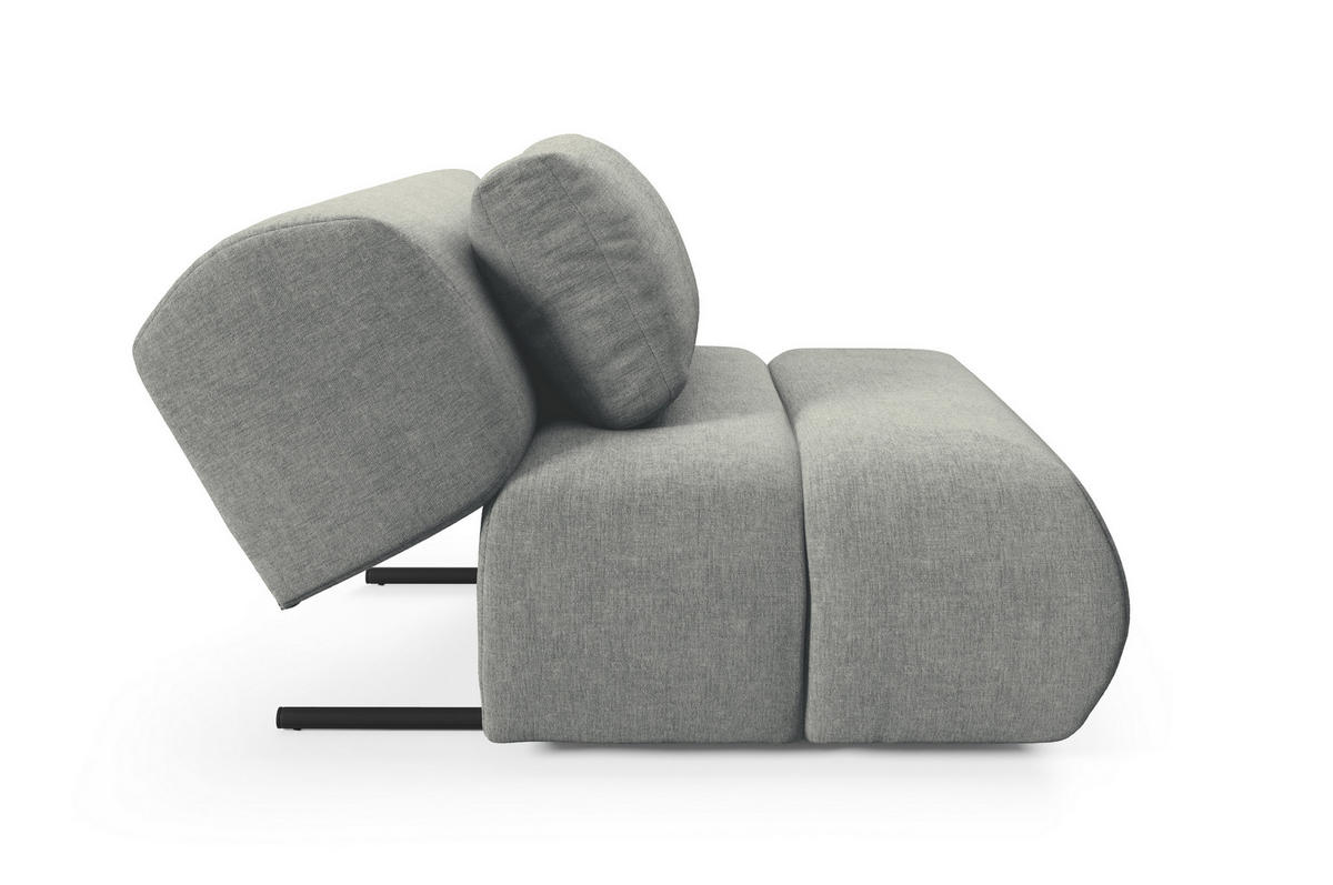 SESSEL ATOMO, Modern Polstersessel Loungesessel, Chenille-Stoff Grau - Grau, Holz/Metall (98/82/134cm) - MASSENO