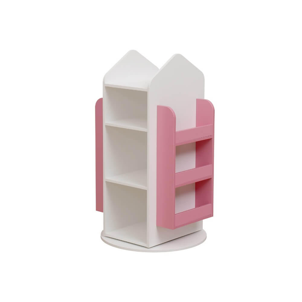 KINDERREGAL JUNA - Pink - Pink/Weiß, Holzwerkstoff/Textil (60/105.3/60cm) - Home Deluxe