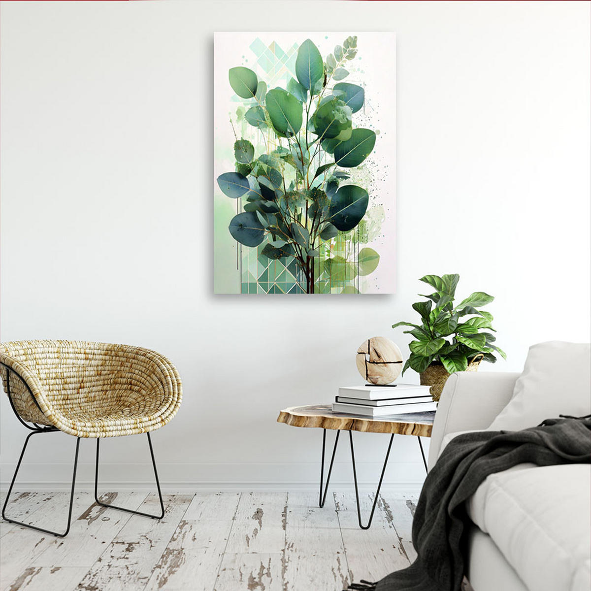 LEINWANDBILD Natur und Botanik 60x90cm - Grün, Textil (60/90cm) - Feeby