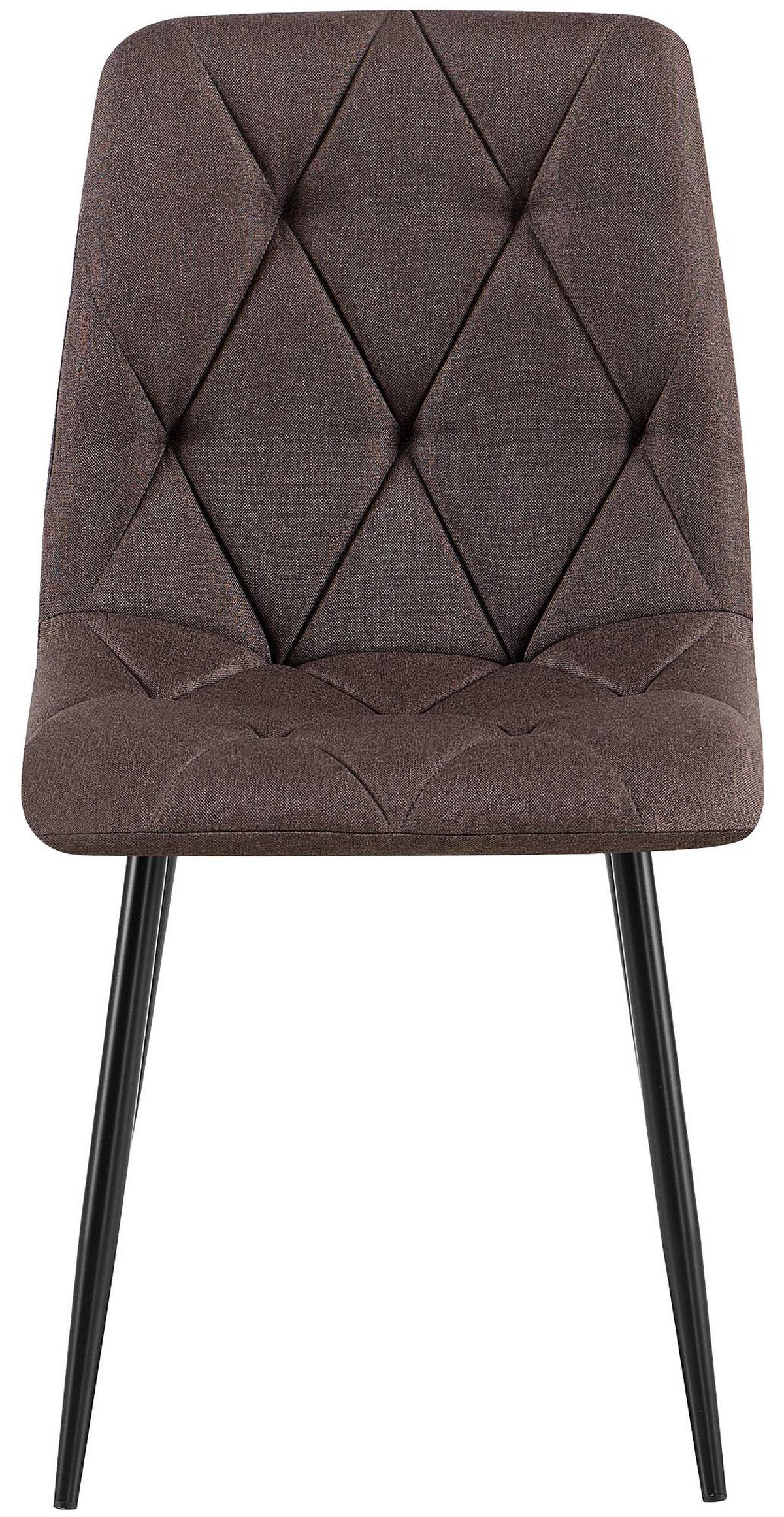 ESSZIMMERSTUHL Stoff Braun - Schwarz/Braun, Textil/Metall (45/85/55cm) - CLP