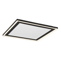 LED AUFBAUDECKENLEUCHTE Schwarz Matt - Schwarz, Kunststoff (43/43/3cm)