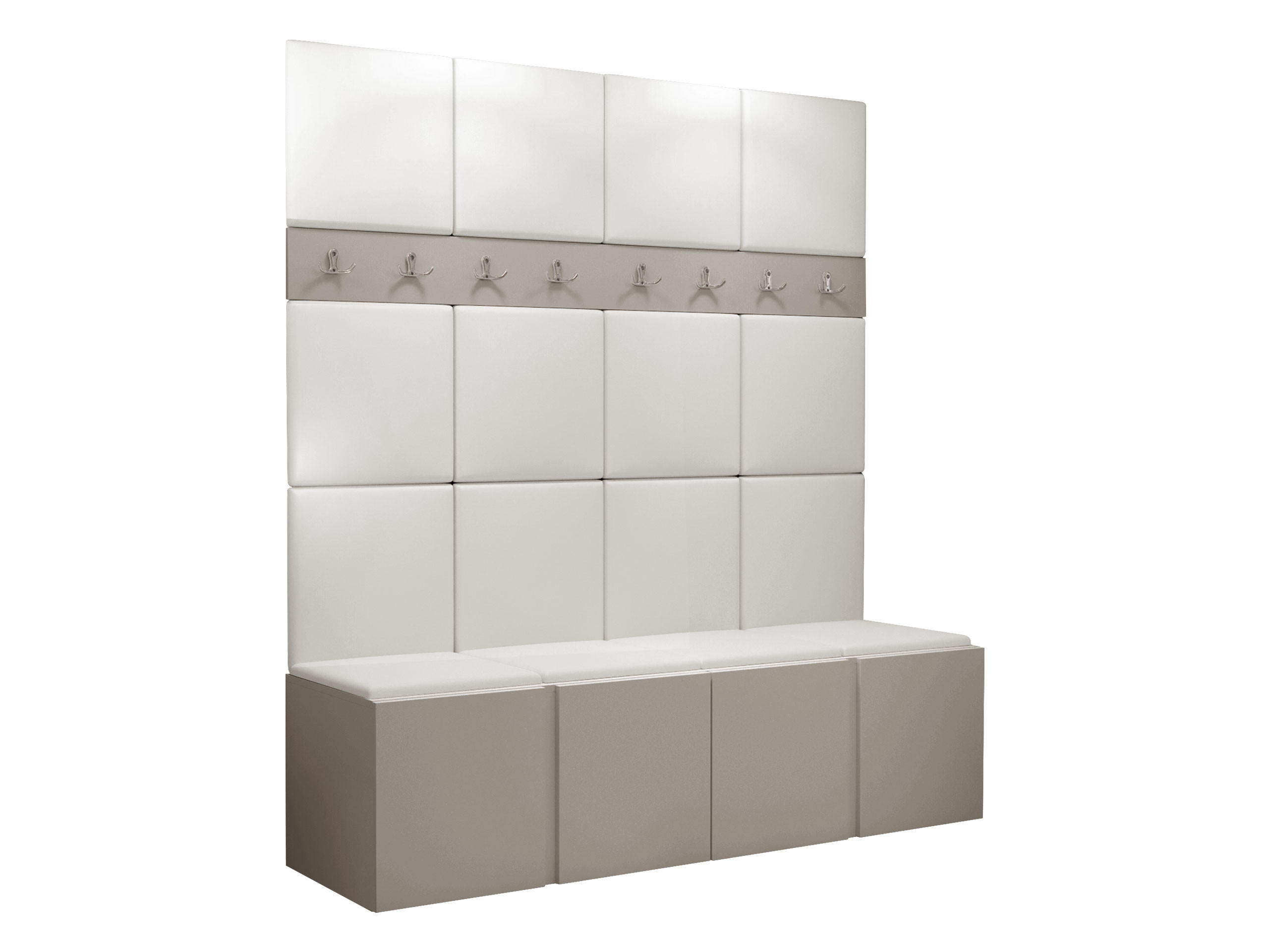 GARDEROBEN-SET Orion V - Kaschmir/Weiß, Holzwerkstoff/Kunststoff (168/186/46cm) - MIRJAN24