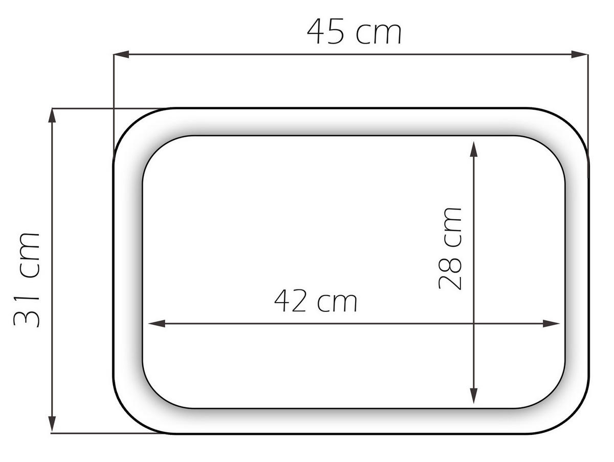 TABLETT Espresso, rechteckige Melamin Serviertablett 38x26 cm - Braun, Kunststoff (26/2/38cm) - Lashuma