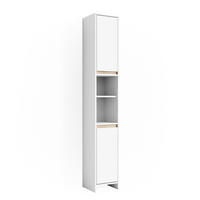BADSCHRANK Emma Weiß/Sonoma 30 x 190 cm - Weiß/Sonoma Eiche, Holzwerkstoff (30/190/30cm) - Vicco