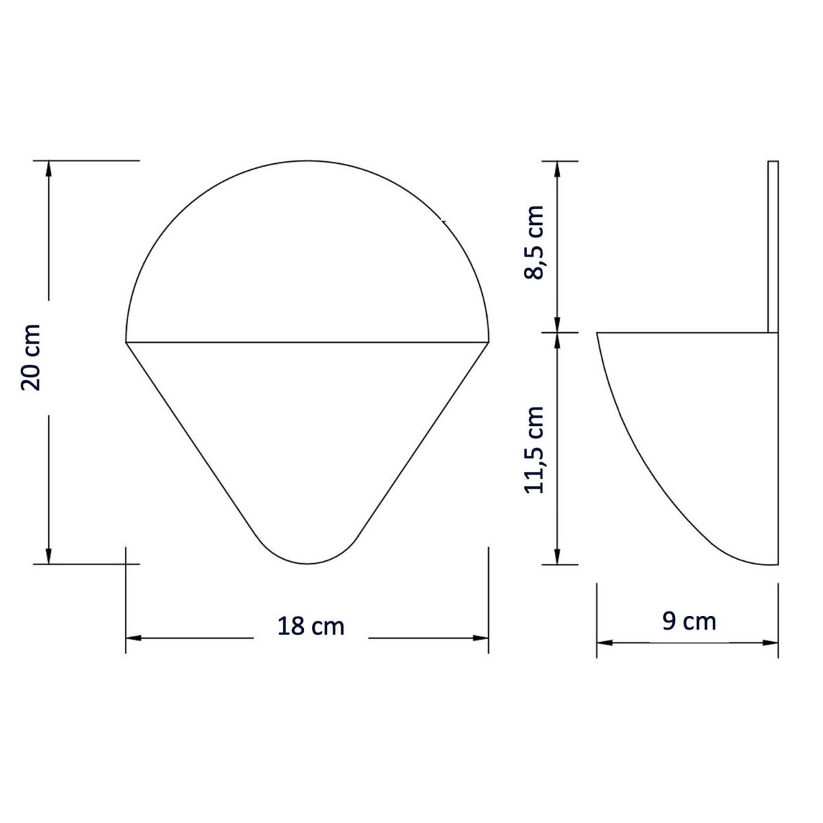 WANDLEUCHTE Flo, Weiß, 20cm - Weiß, Metall (9/20/18cm) - KOSILUM
