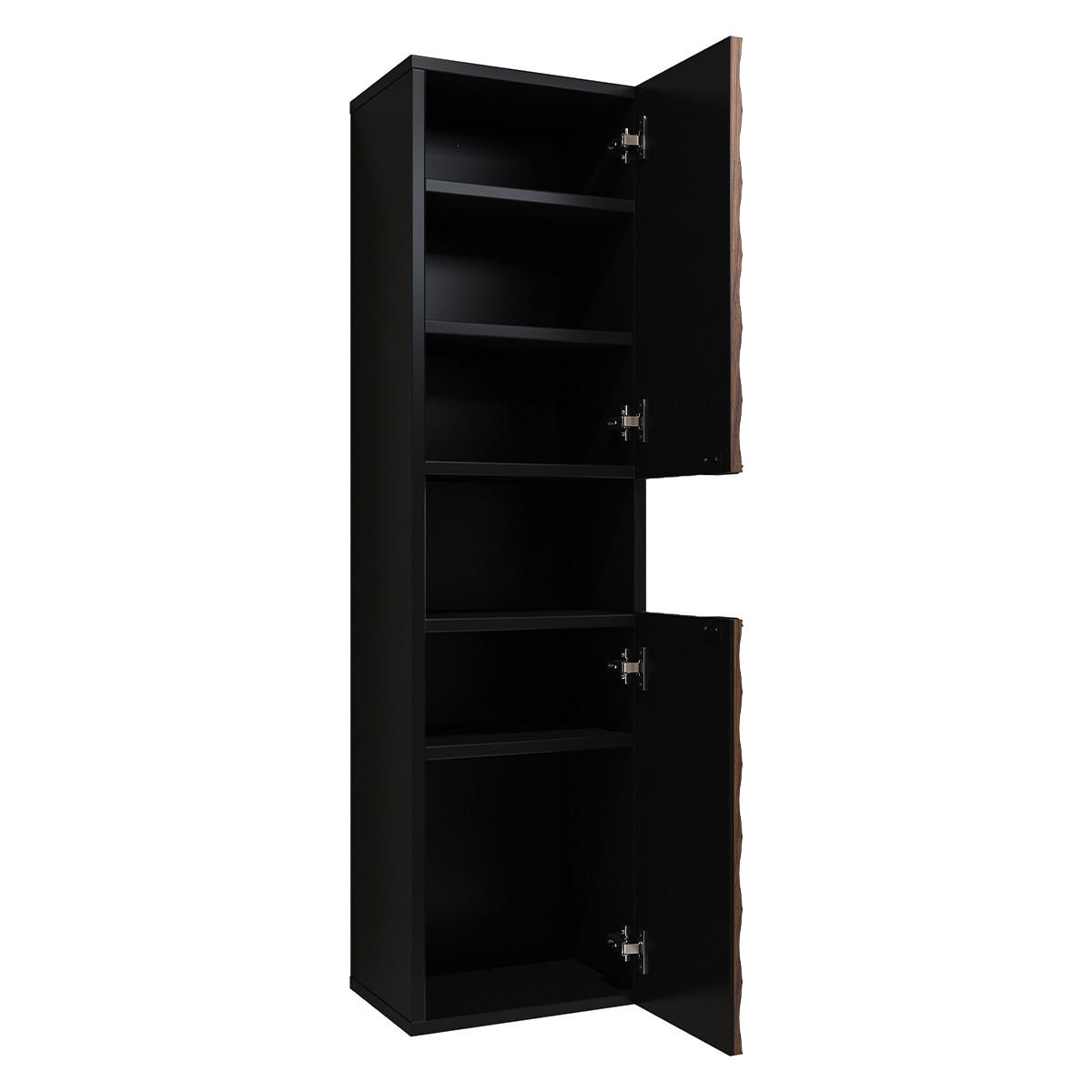 HÄNGESÄULE Nevia Holz und Schwarz - Schwarz, Holzwerkstoff (33/133/35cm) - Petits-meubles