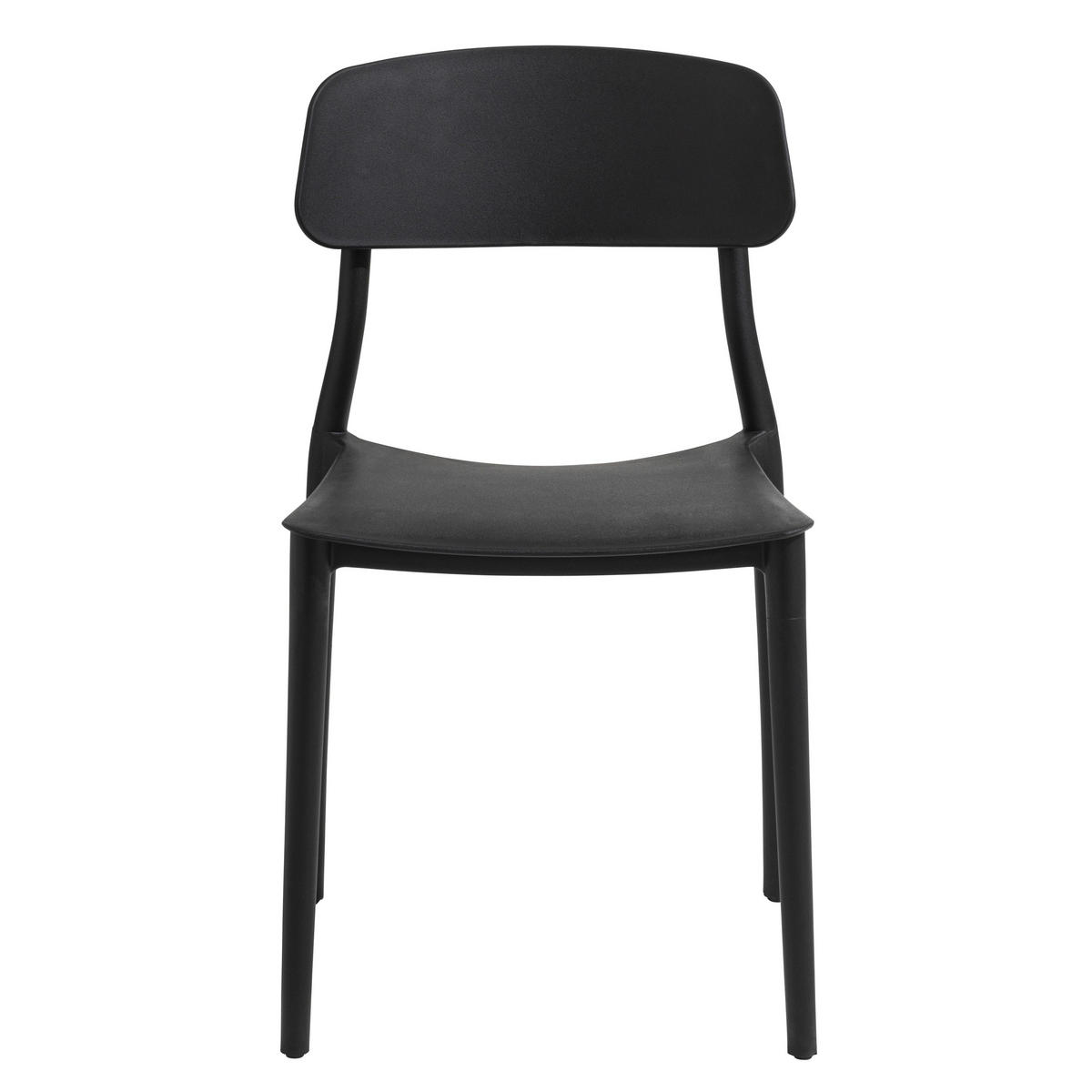 GARTENSTUHL 2-tlg., Schwarz - Schwarz, Kunststoff (48/82/48cm) - Oviala