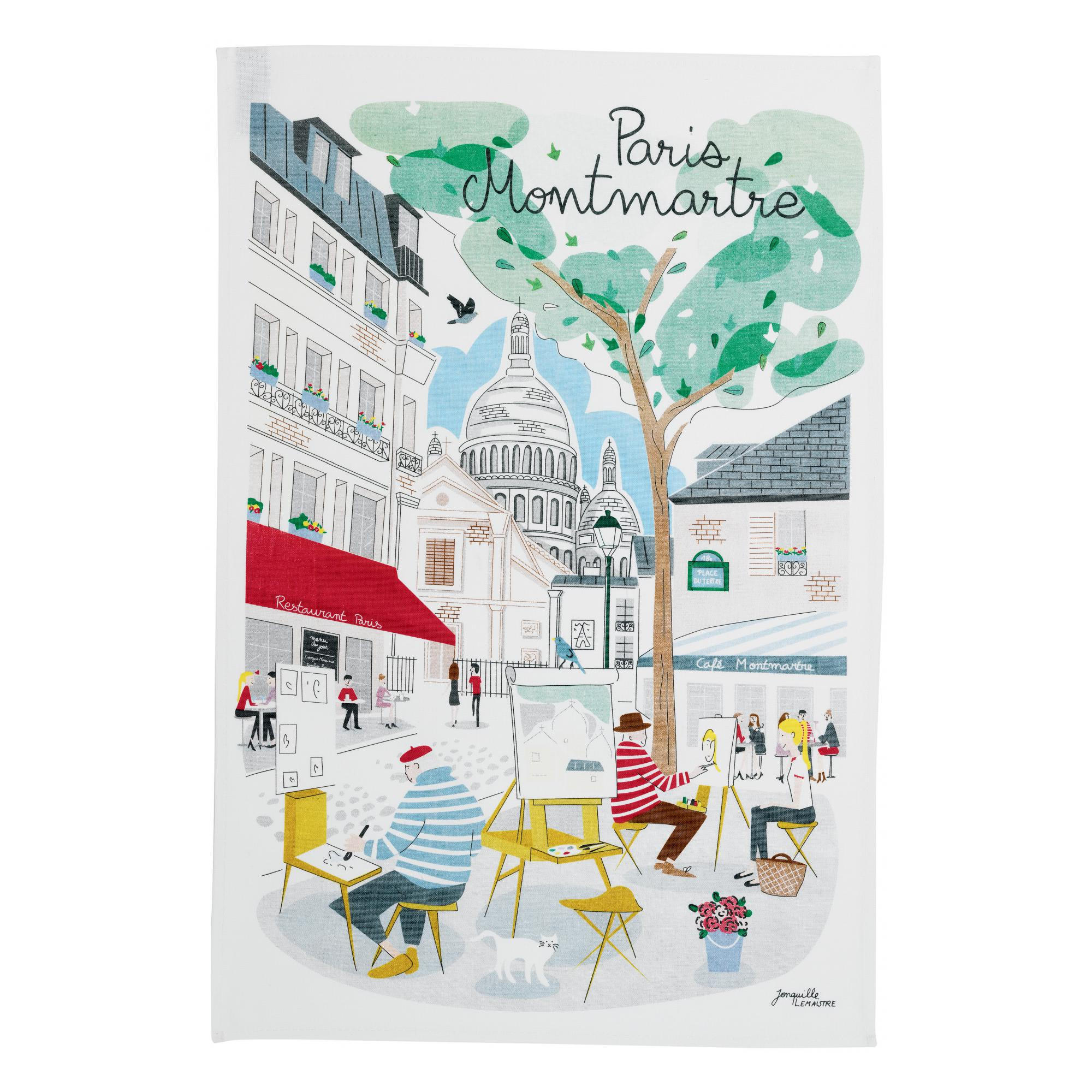 GESCHIRRTUCH Paris Montmartre weiß 48 x 72 cm - Weiß, Textil (48/72cm) - Winkler