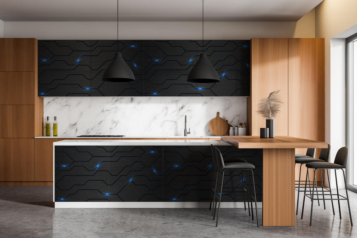 MÖBLAUFKLEBER 100x50 cm grau - Titanfarben, Kunststoff (100/50/0.1cm) - Wallfluent