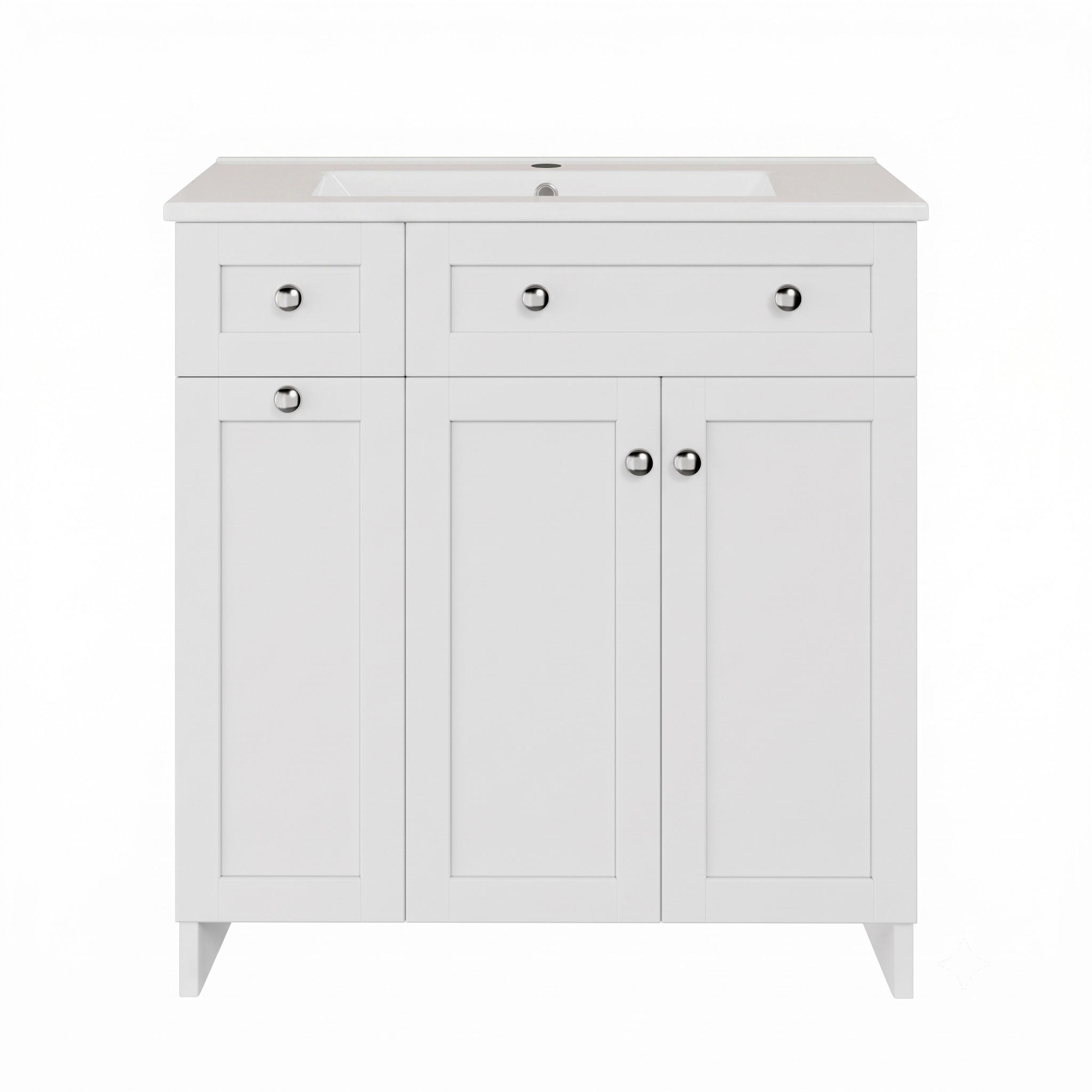 KOUPELNOVÁ SKŘÍŇKA S UMYVADLEM Bílá 76 × 47 × 86 cm - bílá, kompozitní dřevo (76/86/47cm) - Urban Meuble