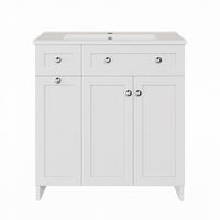 KOUPELNOVÁ SKŘÍŇKA S UMYVADLEM Bílá 76 × 47 × 86 cm - bílá, kompozitní dřevo (76/86/47cm) - Urban Meuble