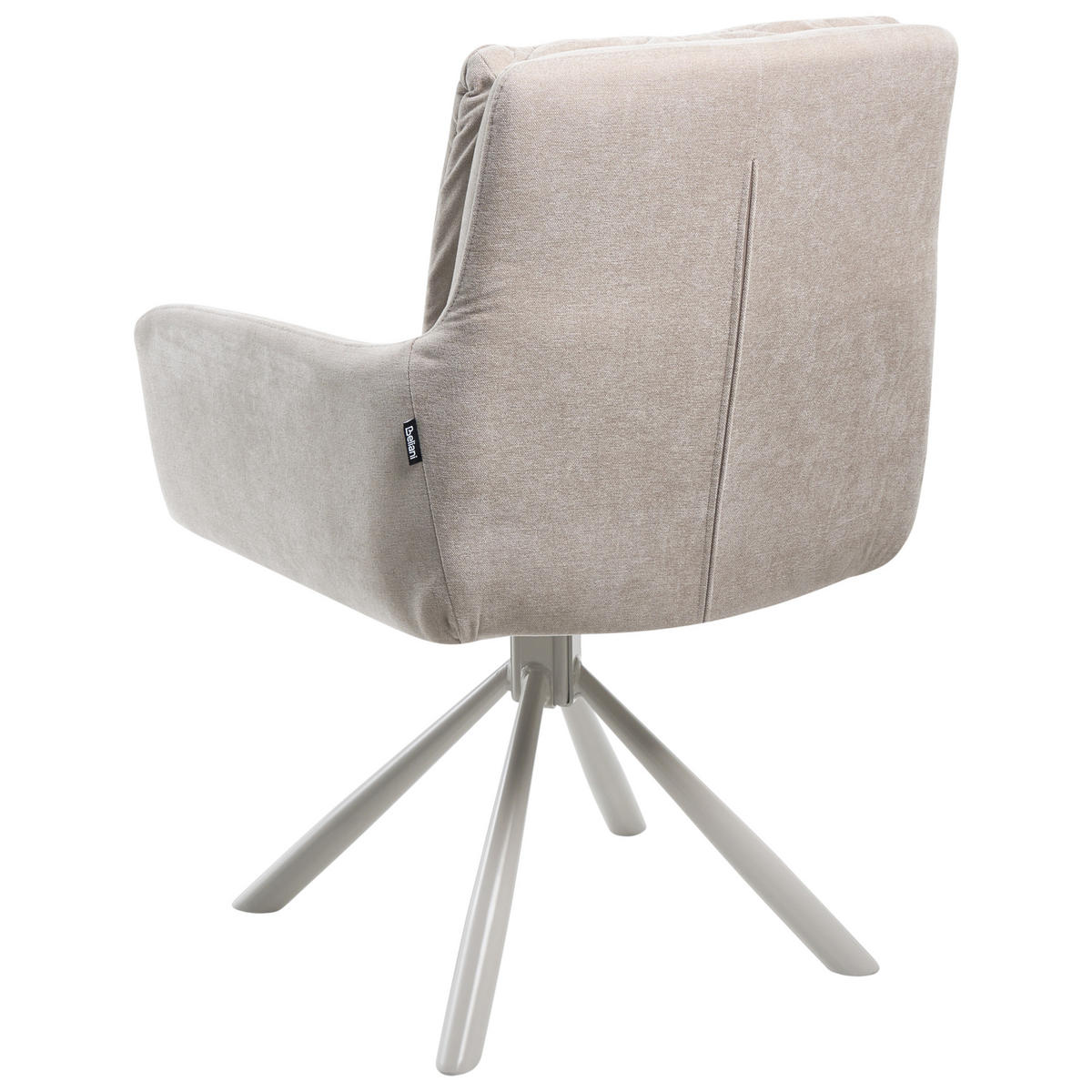 ESSZIMMERSTUHL 2er-Set Stoff Beige Sardoal - Beige, Textil (56/86/65cm) - Beliani