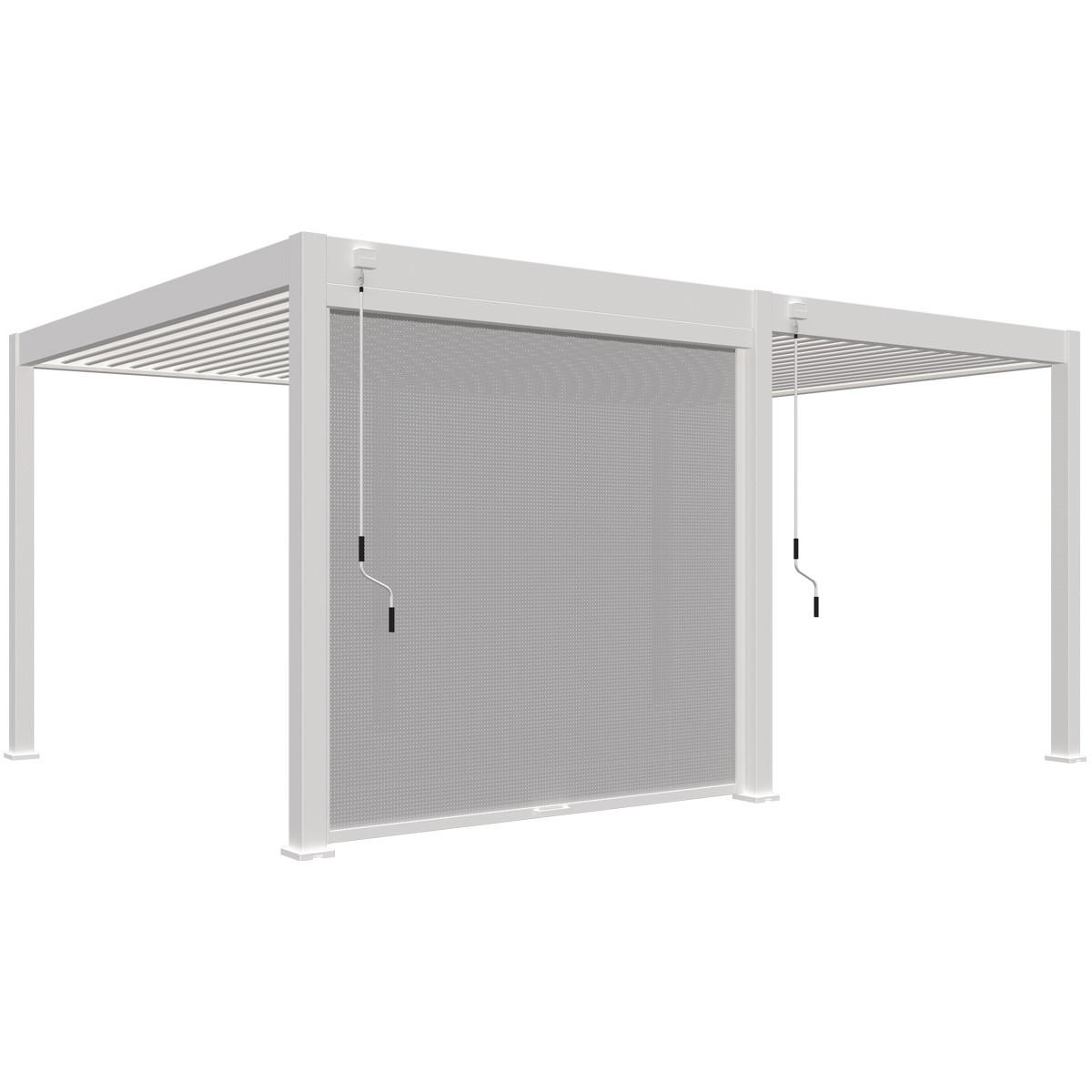 SONNENROLLO für Pergola 2,65 m Weiß - Weiß, Metall (265/236/4cm) - WEIDE