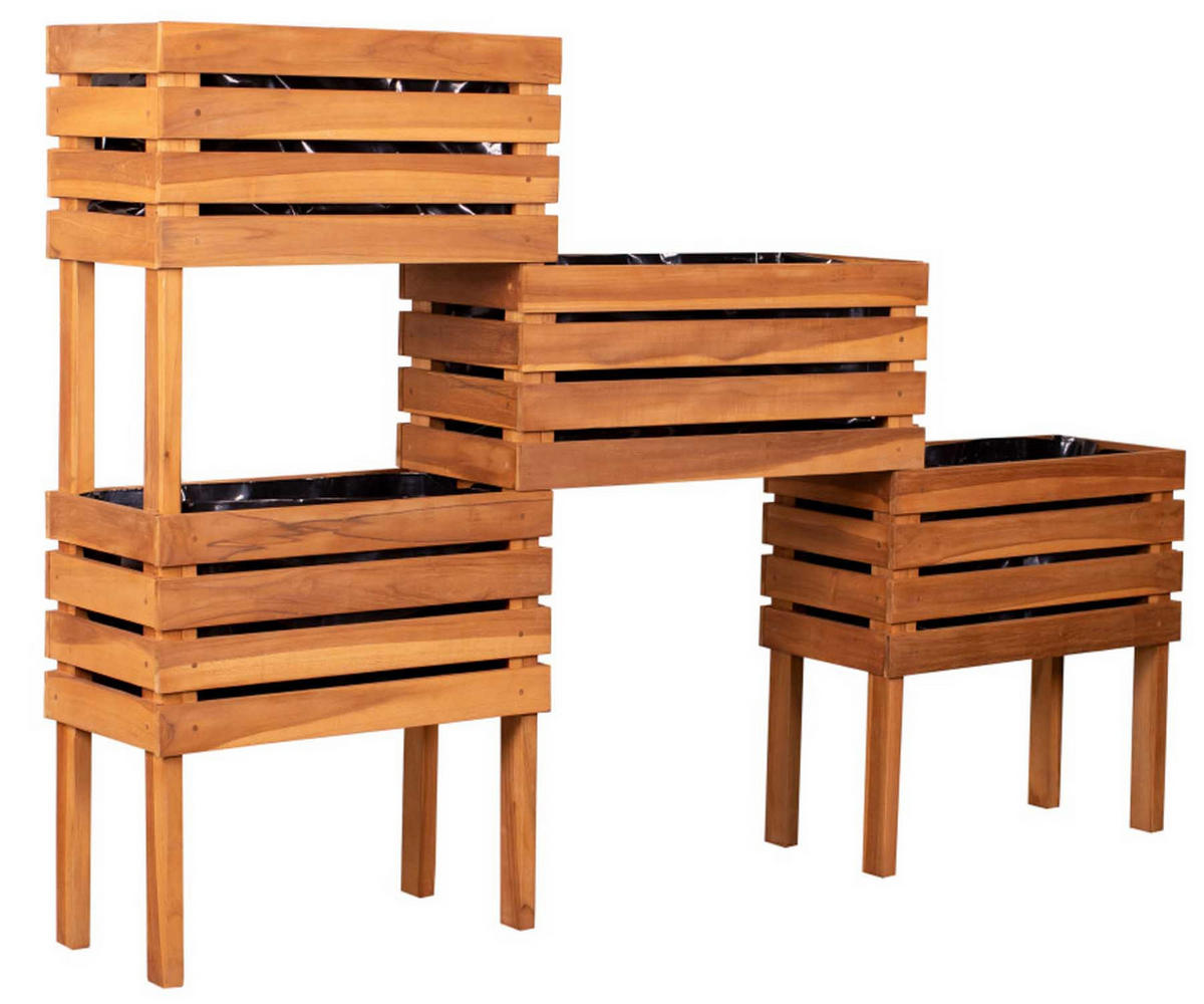 HOCHBEET Dundee - Naturfarben, Holz (180/120/30cm) - Mr. Deko
