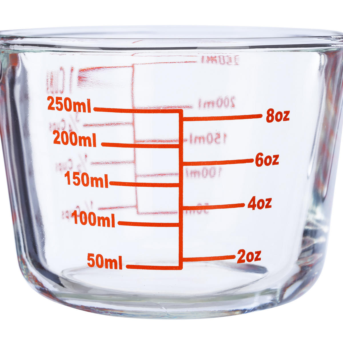 MESSBECHER - Transparent, Glas (0.25L) - Relaxdays