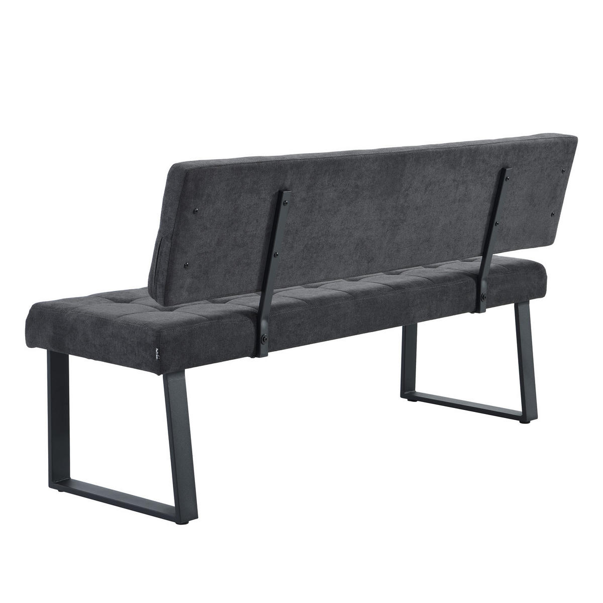 SITZBANK SIGFRID - Anthrazit, Textil/Metall (160/86/56cm) - B&D Home