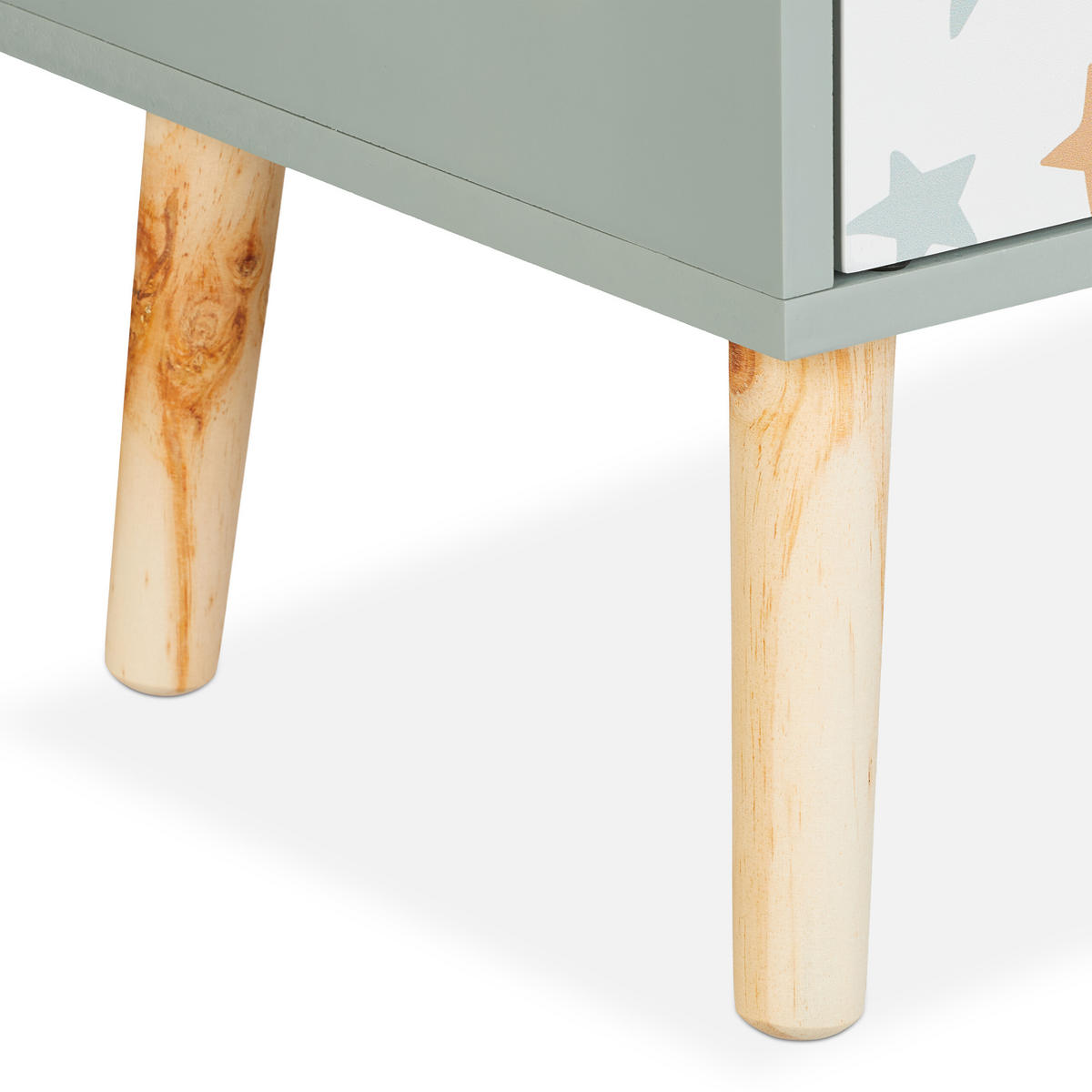 KINDER-NACHTTISCH - Türkis, Holz/Holzwerkstoff (40/41/30cm) - Relaxdays