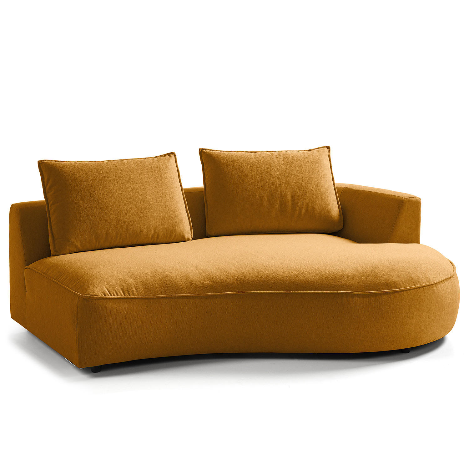 OTTOMANE - modular - Gelb/Schwarz, Kunststoff/Textil (196/82/146cm) - home24