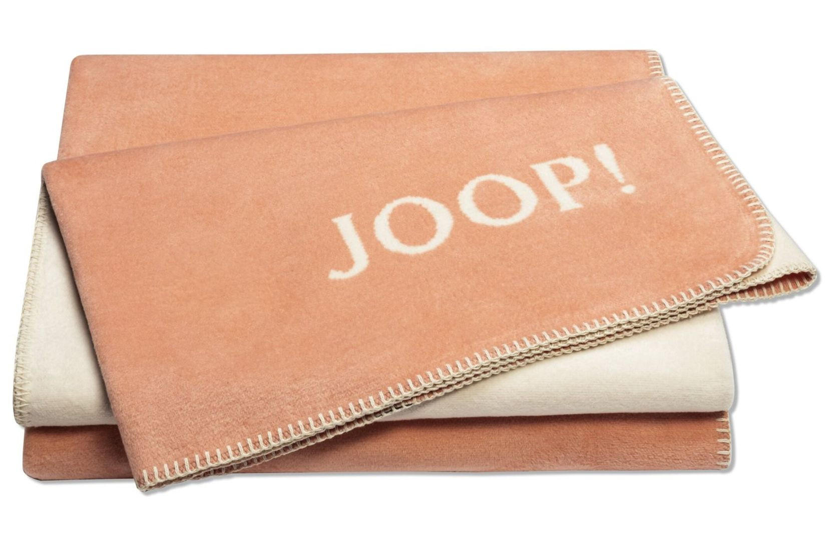 WOHNDECKE Uni-Doubleface apricot-sand 150 x 200cm - Sandfarben, Textil (150/200cm) - Joop!