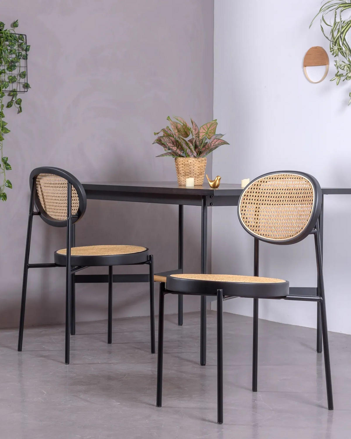 STUHL Naturmaterialien Schwarz - Schwarz, Naturmaterialien (45/84/53cm) - Nest Dream