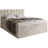 BOXBETT DENVER mit Topper 140x200 Vanille - Creme, Textil (140/200cm) - Bromarkt