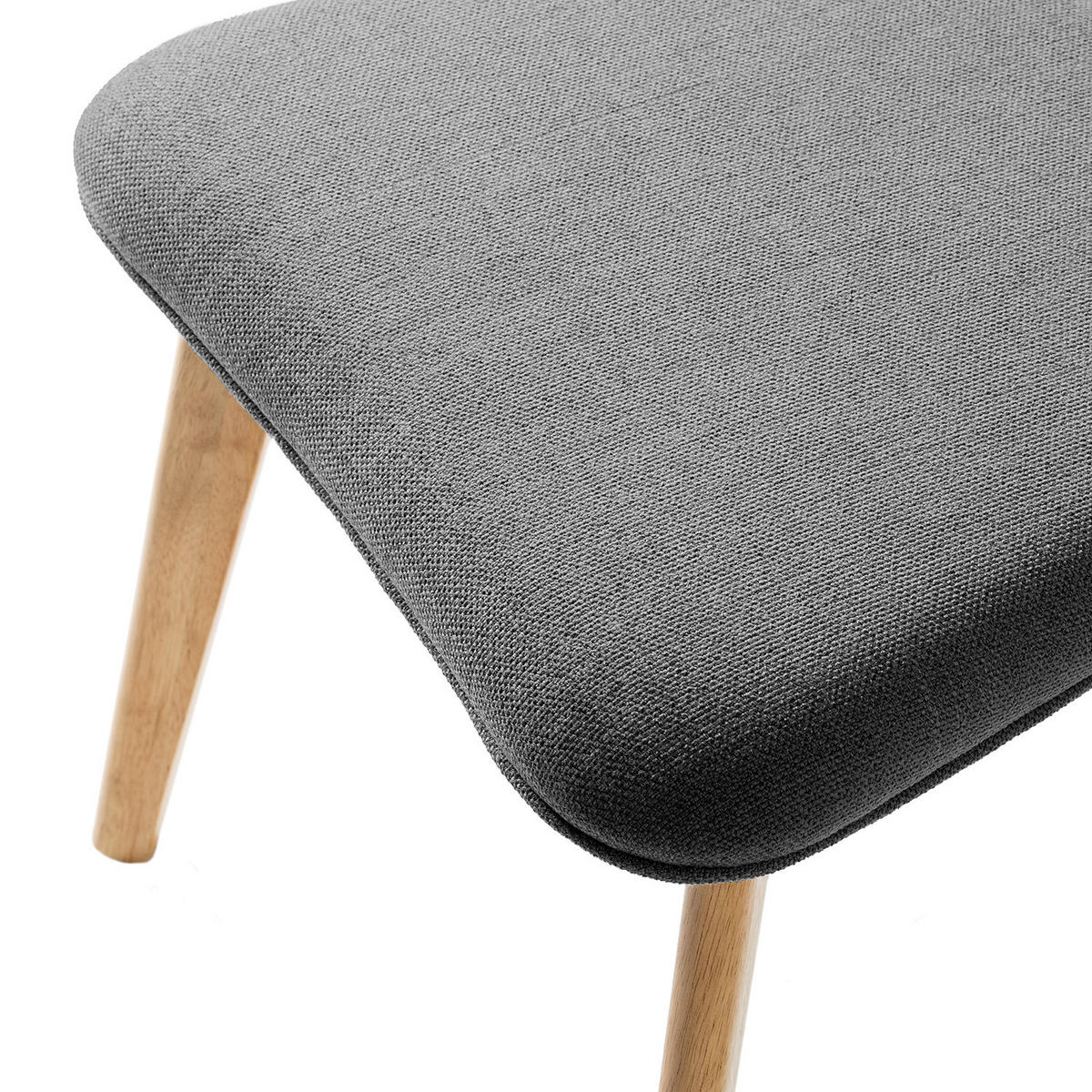 ESSZIMMERSTUHL - Webstoff / Gummibaum massiv - Dunkelgrau, Textil (50/79/50cm) - home24