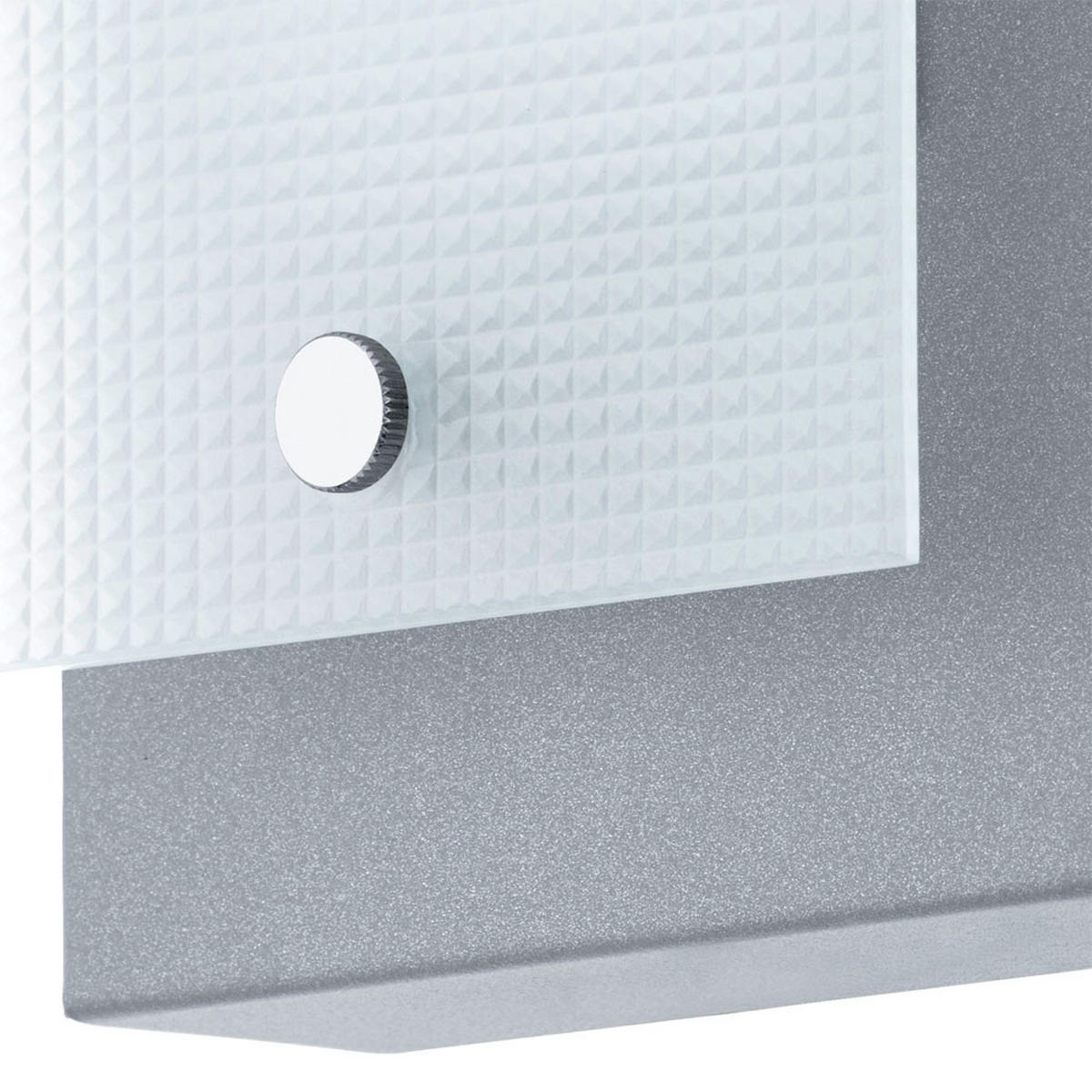 LED AUSSEN-WANDLEUCHTE VESCAVA Stahl Silber - Silberfarben, Glas (7/22.5/12cm)