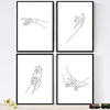 POSTER Set mit 4 Hände 2 A3 Rahmenlos - Klar, Papier (29.7/3cm) - Nacnic