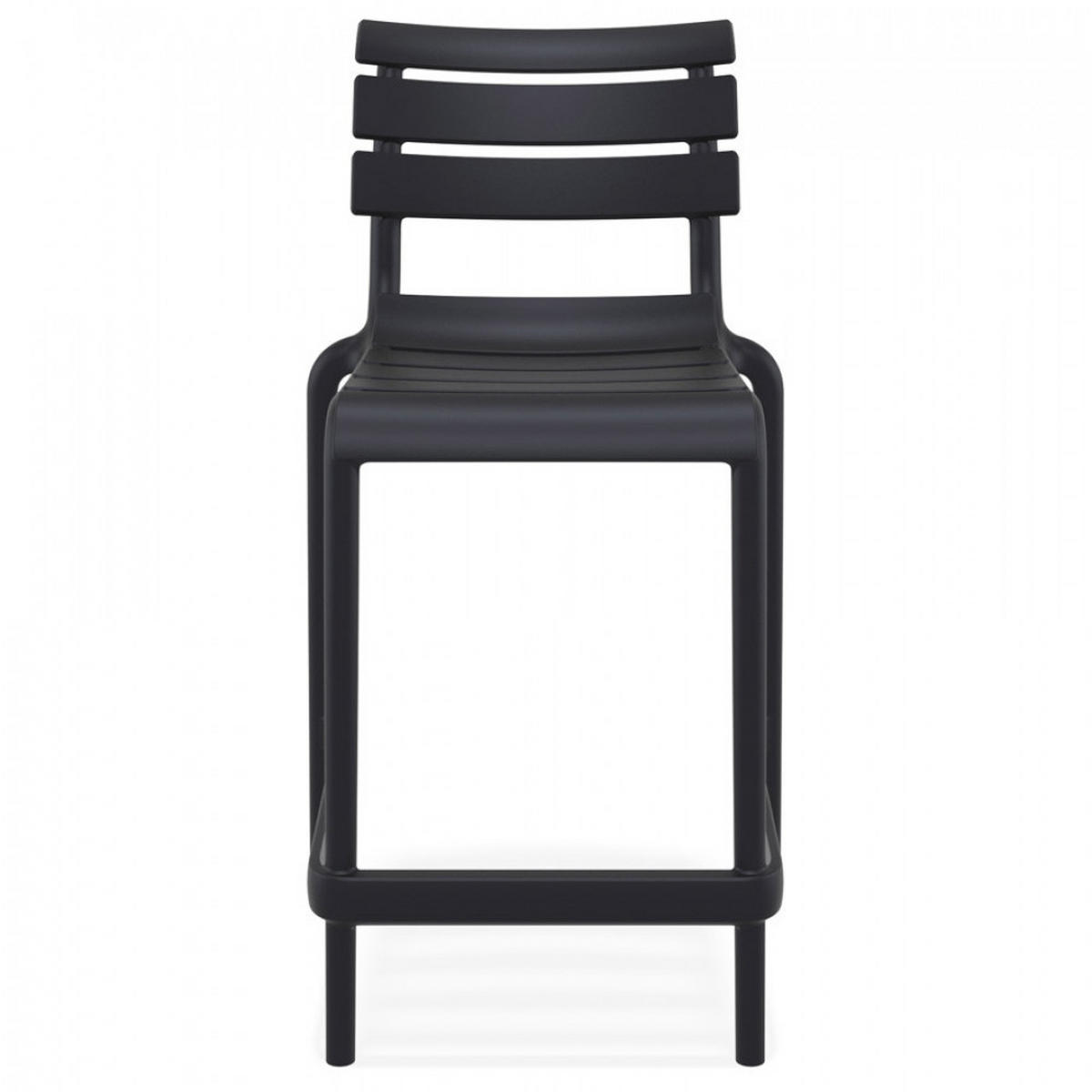 BARHOCKER Schwarz 52x95x55cm - Schwarz, Kunststoff (52/95/55cm) - AlterEgo