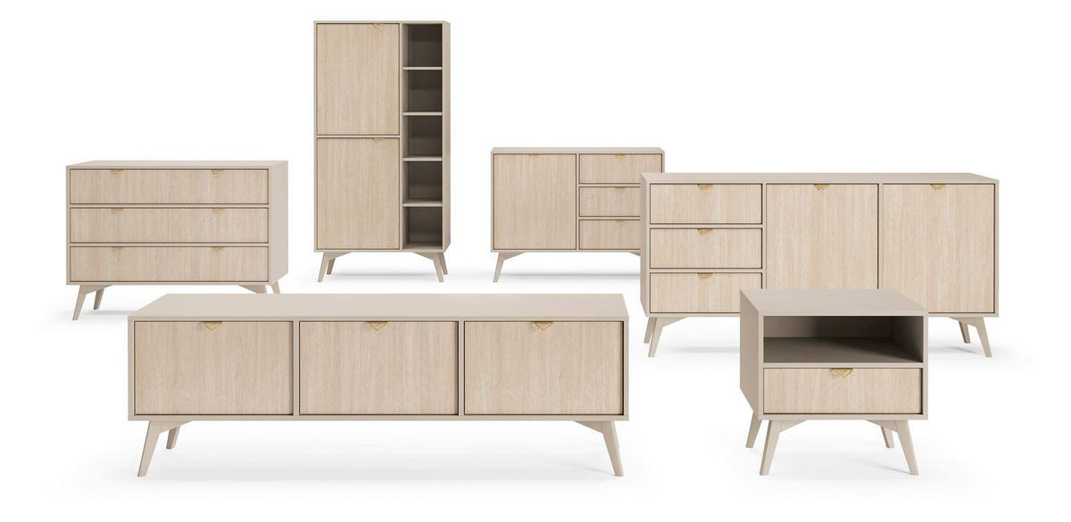 KOMMODE – S54 – 54 cm – FOREST – Sandfarben - Sandfarben, Holzwerkstoff (54/54/38cm) - hi-markt