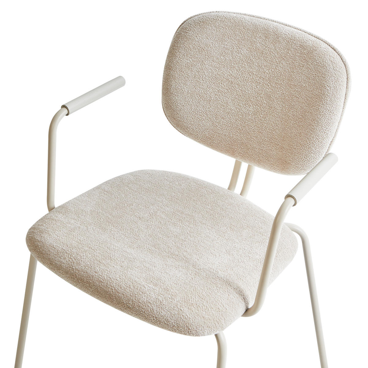 ESSZIMMERSTUHL 2er-Set Hellbeige Carille - Beige, Textil (53/77/53cm) - Beliani