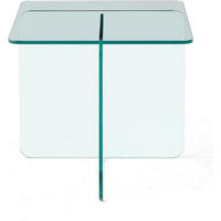 BEISTELLTISCH Glas Braun Getönt 45x45x41cm - Transparent, Glas (45/45/41cm)