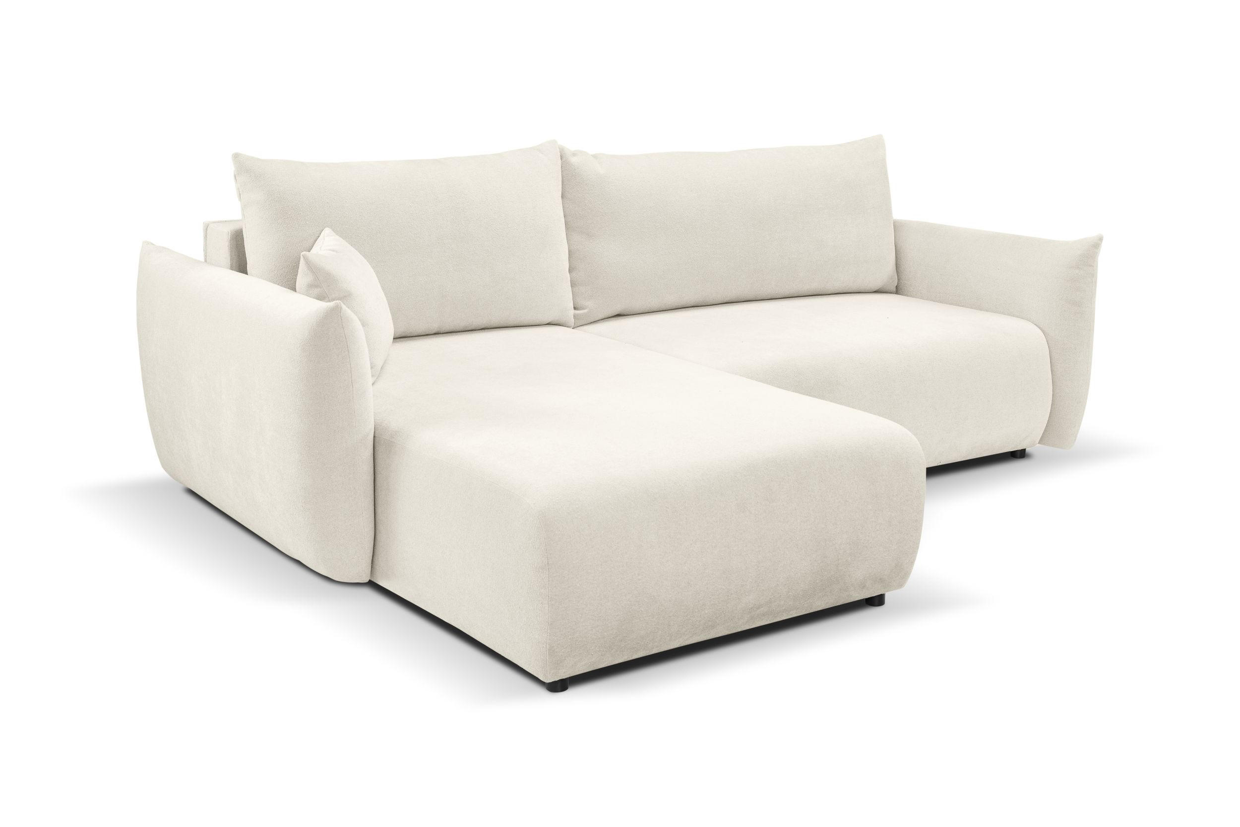 ECKSOFA HALLORA - Ecru (Melody 14) - Ecru, Holzwerkstoff (257/177cm) - Möblo