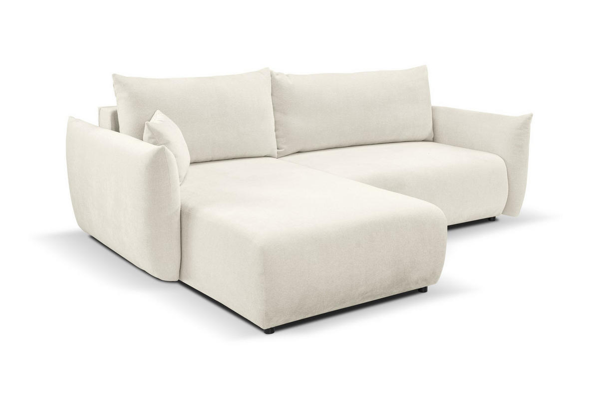 ECKSOFA HALLORA - Ecru (Melody 14) - Ecru, Holzwerkstoff (257/177cm) - Möblo