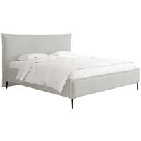 POLSTERBETT Pillow Rise mit Bettkasten, Lattenrost & hohen Metallfüßen in Hellgrau Bouclé 120x200 cm - Birkefarben/Hellgrau, Holz/Textil (120/200cm) - WFL GROUP