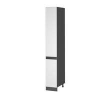 APOTHEKERSCHRANK R-Line Weiß 30 cm J-Shape - Anthrazit/Weiß, Holzwerkstoff (30/206.8/57.2cm) - Vicco