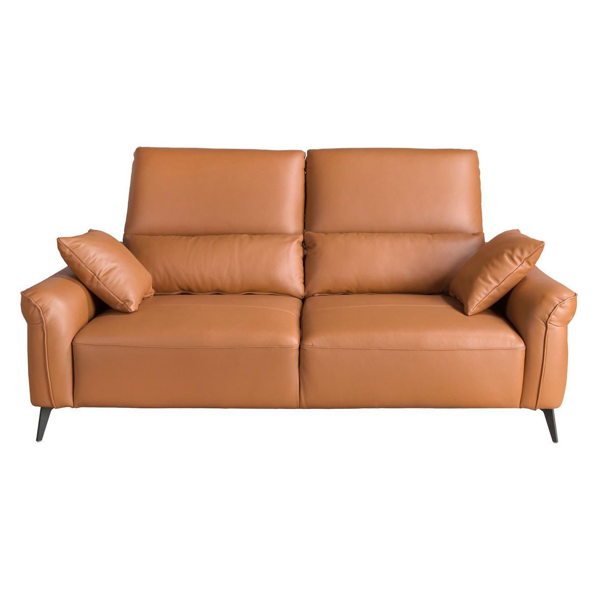 SOFA 3-Sitzer-Sofa aus braunem Leder 209/107/105 cm - Braun, Leder/Metall (209/105/107cm) - ANGEL CERDA