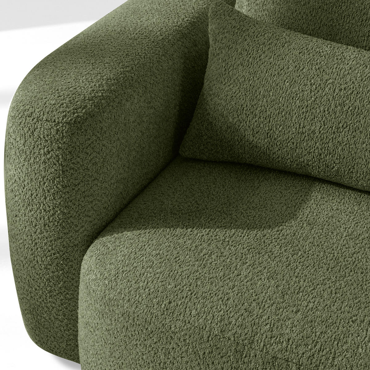 SESSEL ELOSA - Olivgrün, Holz/Textil (145/85/115cm) - KONSIMO®