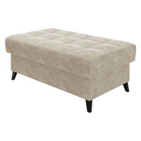 POLSTERHOCKER Nord - Champagner/Schwarz, Holz/Textil (106/44/67cm) - MIRJAN24