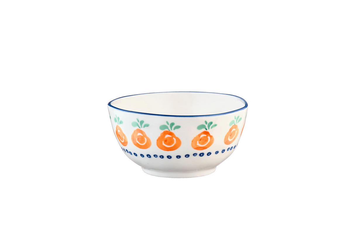 SCHALEN Napoli Ø12cm - 4er-Set - Zitrusfrucht - Weiß, Keramik (12cm) - Björn