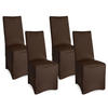 STUHLHUSSE Leona Stretch Bankett 95x45cm Braun (4tlg) - Braun, Textil (45/45cm) - Beautissu 