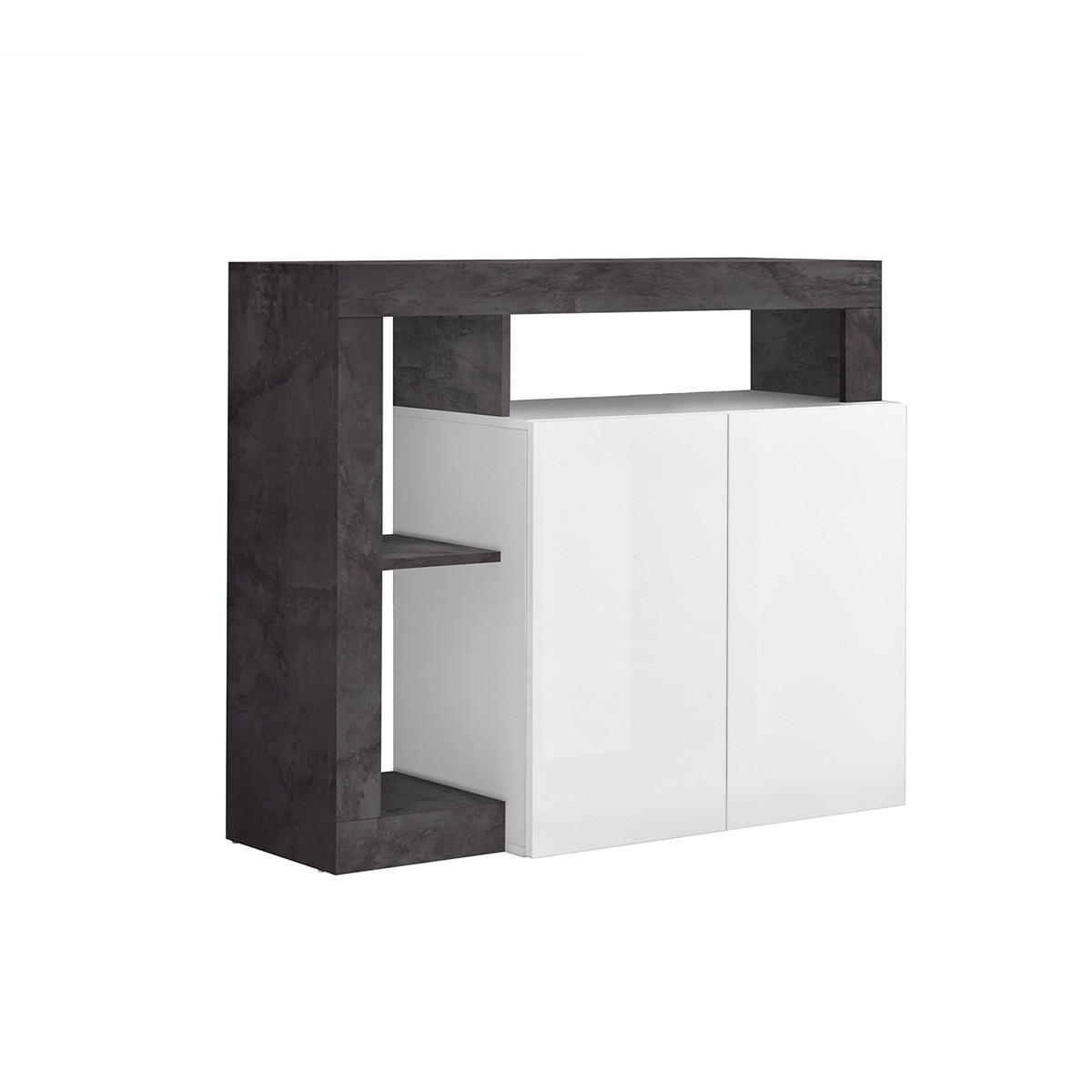 BUFFET 2 Türen Frankfurt - L108 cm - Grau, Holz (42/93/108cm) - Vente-Unique